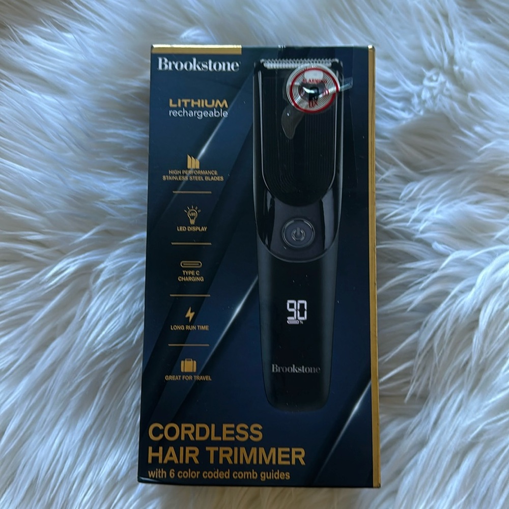 Brookstone Cordless Lithium Rechargeable Hair Trimmer